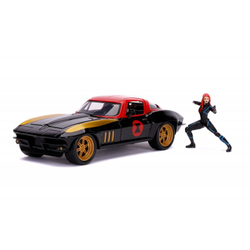Avengers - автомобиль Chevy Corvette 1966 1:24 + фигурка Черной вдовы 3225014