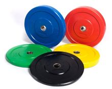 Диск для штанги каучуковый, цветной D51 мм PROFI-FIT 20 кг