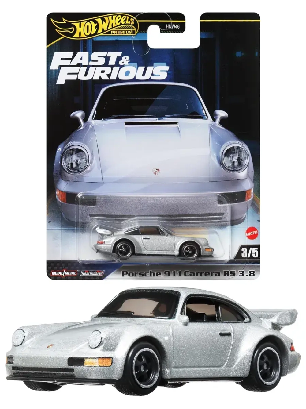 Машинка Хот Вилс Премиум Porsche 911 Carrera RS HNW46 HRT97