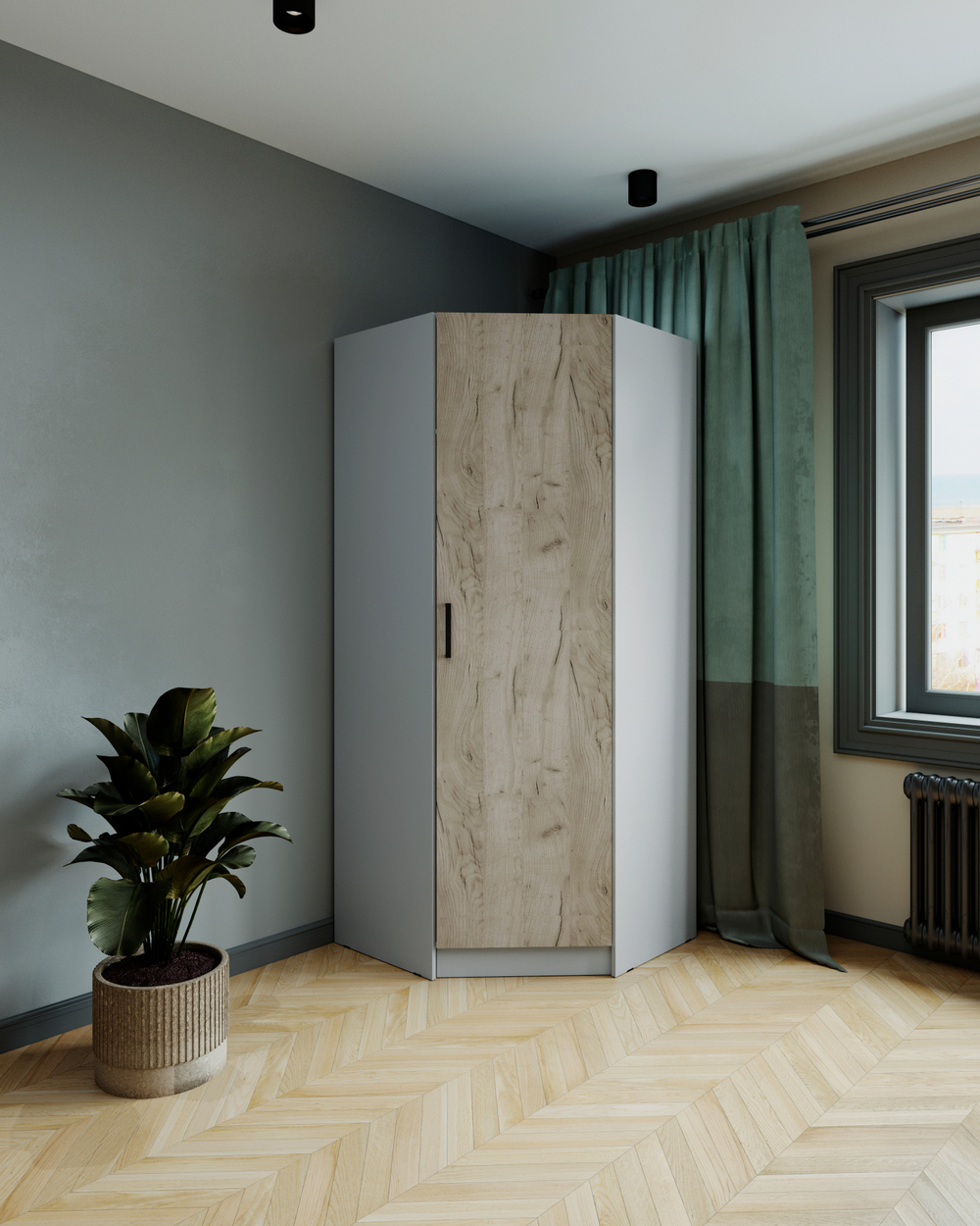 Шкаф угловой Ларс скос (МБ3)