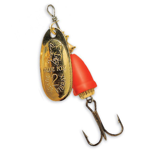 Блесна Blue Fox Vibrax Fluorescent BFF4 №4, 10 гр., цвет GFR