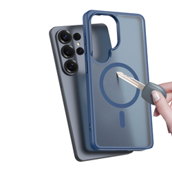 Чехол темно-синего цвета с MagSafe для Samsung Galaxy S26 Ultra, серия Yind Series от Dux Ducis