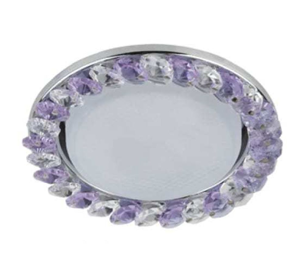 Спот ЭРА DK85 13W GX53 хром,прозрачный-фиолетовый IP20