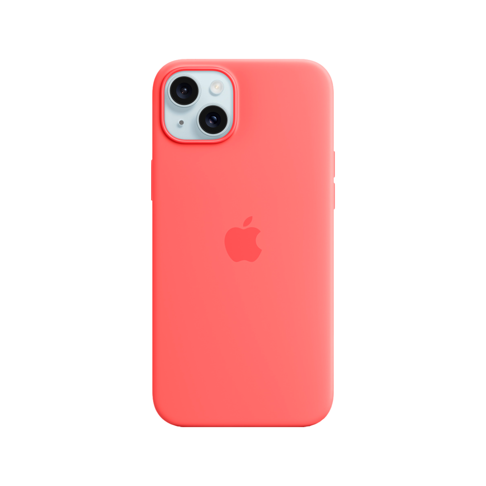 Силиконовый чехол с поддержкой MagSafe Apple Silicone Case для iPhone 15 Plus, Guava (Спелая гуава)