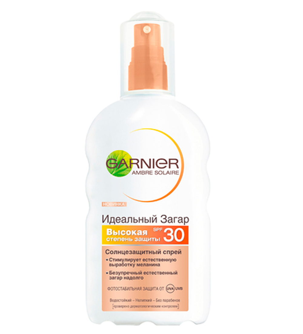 Garnier Ambre Solaire Спрей солнцезащитный Идеальный загар, SPF30, 200 мл