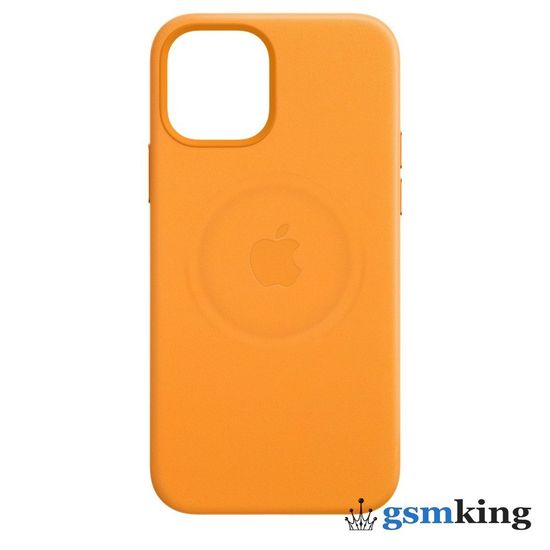 Leather Case with MagSafe iPhone 12 Pro Max California Poppy «Золотой апельсин»