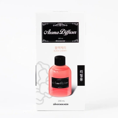 Сменный флакон для жидкого аромадиффузора с декоративными аромапалочками SANDOKKAEBI Черешня 200 мл