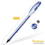Ручка гелевая Crown "Hi-Jell Needle" синяя, 0,5мм, игольчатый стержень