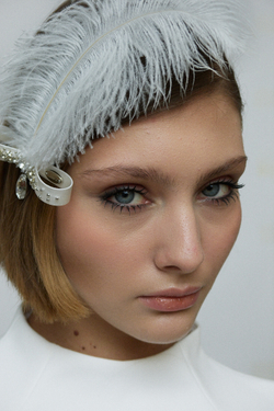 Бант "Стрекоза" XS с декором и пером