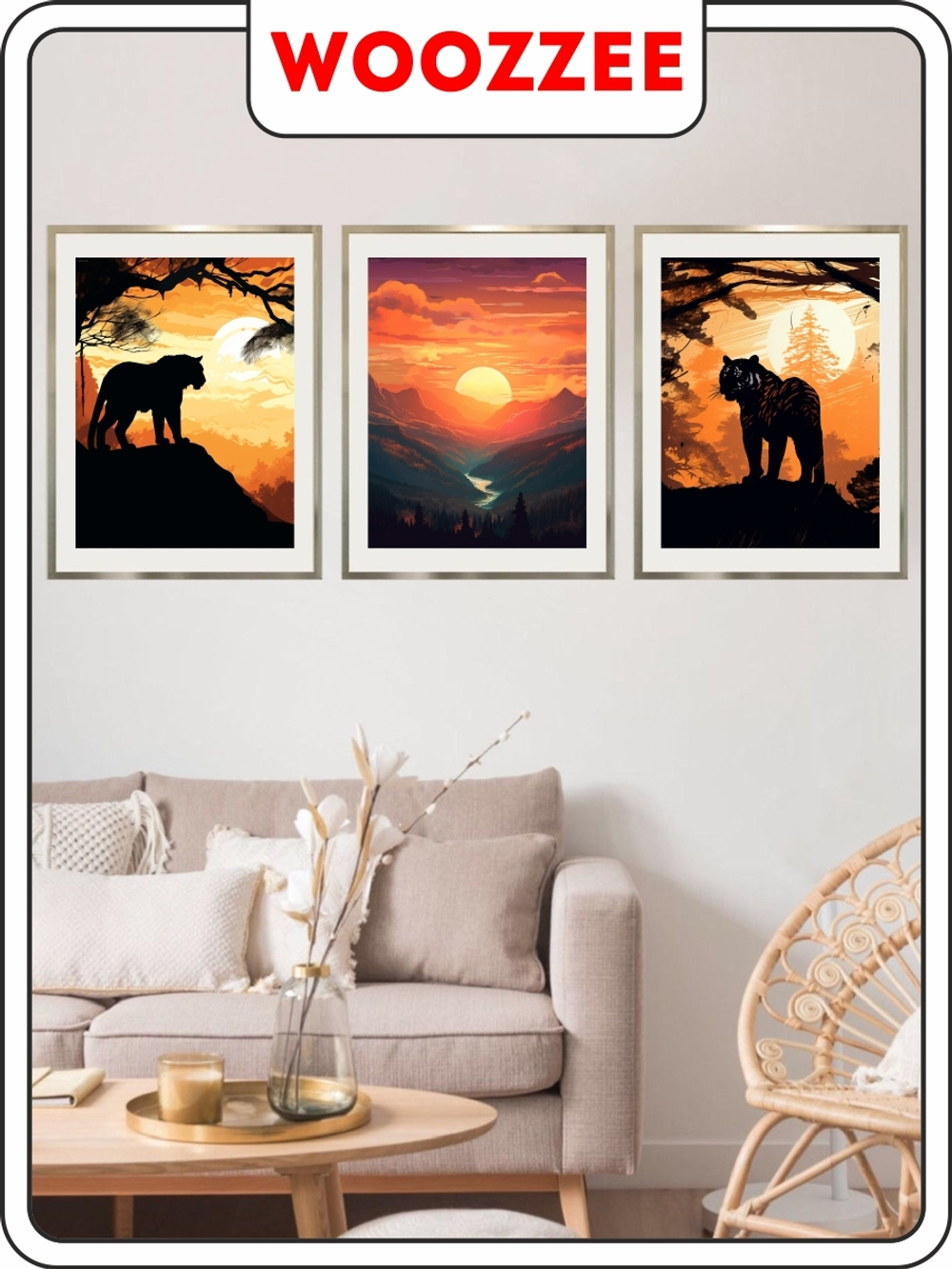 Набор постеров "Горный тигр" 3шт.