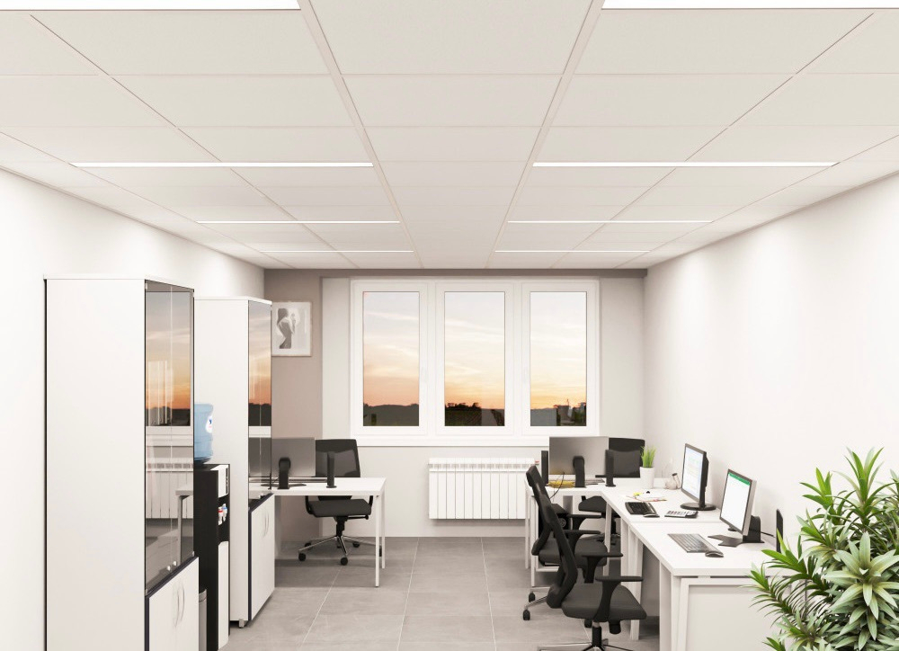 Светильник LED ДВО 17Вт 3000К 2100Лм IP40 опал 1195х110х40мм DARKLUM