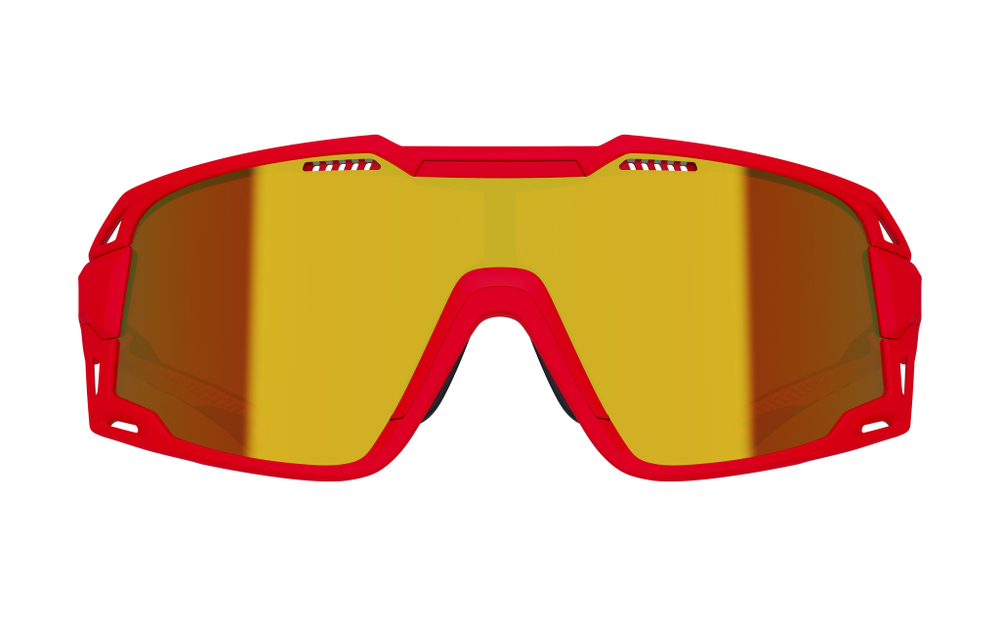 Спортивные очки 720armour Flash / Matte Ferrari Red w/ Ferrari Red Temple / Champion Gold Ti / Cylinder Lens