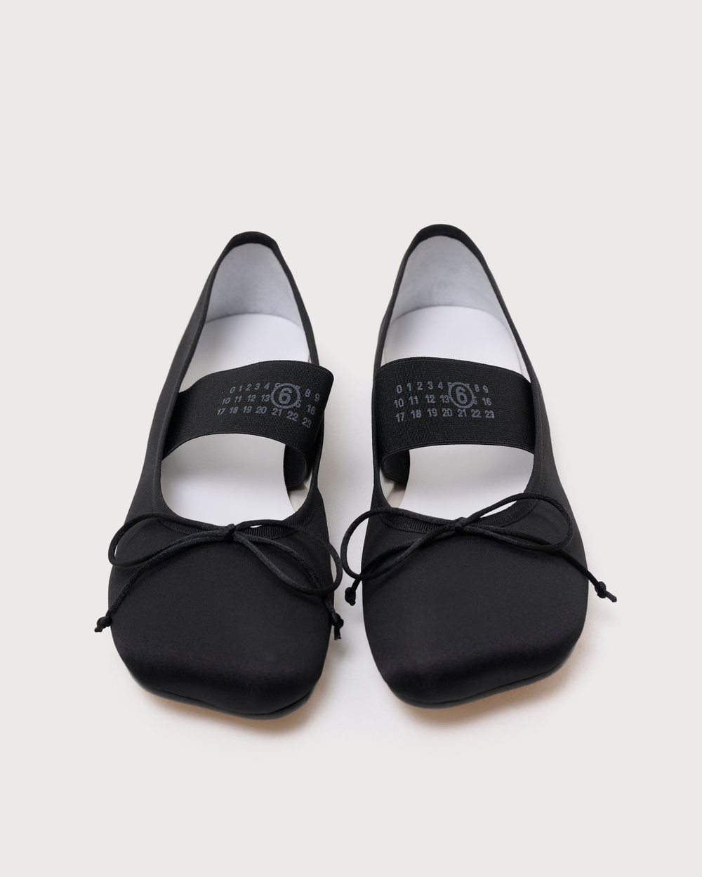 MM6 MAISON MARGIELA БАЛЕТКИ ТЕКСТИЛЬНЫЕ ANATOMIC ЧЕРНЫЕ