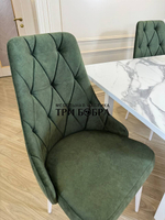 Большой кухонный стол "МАКСИ" Итальянский мрамор и стулья "ЛОНДОН" 4 шт