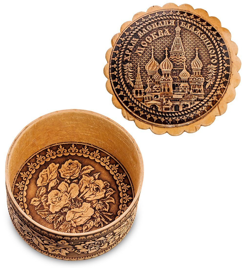 BST-125/ 2 Шкатулка «Москва» мал. (береста)