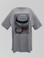 Футболка 109 удлиненная с принтом и надписью PIGALLE