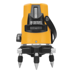 Лазерный уровень LX3, 10 м, ± 0,3 мм/1 м, 635 нм, 4 вертикальных, 1 горизонтальная плоскости, резьба 5/8" Denzel