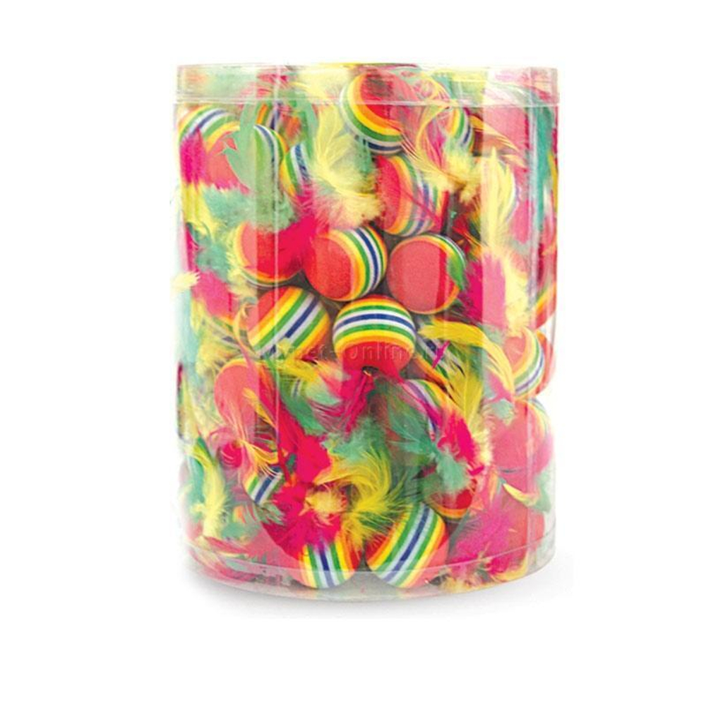Игрушка для кошек "Мяч с пером", d35мм (туба 120шт.), Triol