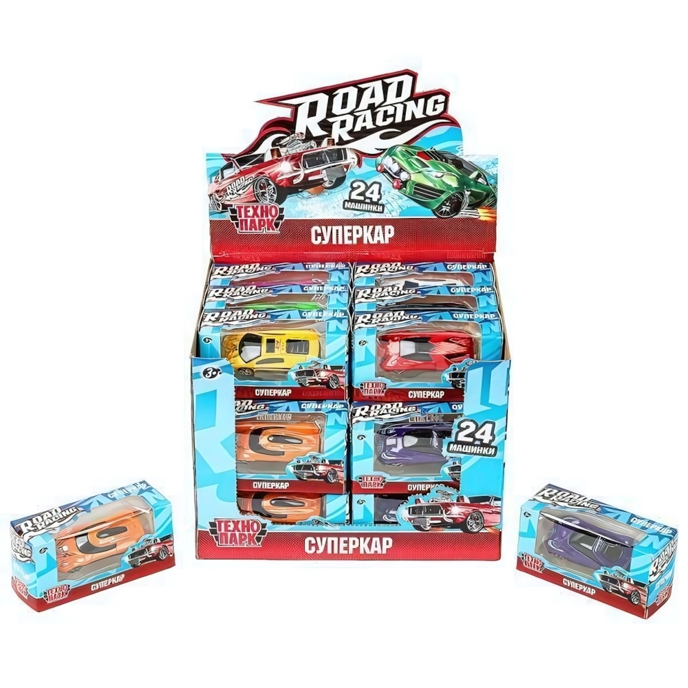 Модель ин. мет. "Road Racing Суперкар" 7см. в ассорт. коробка RR-7-65055-R (Технопарк)
