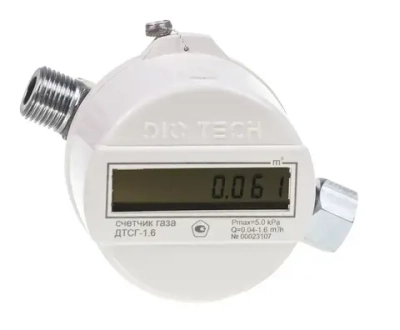 DIO TECH Счетчик газа Струйный, Левый/правый, G1.6