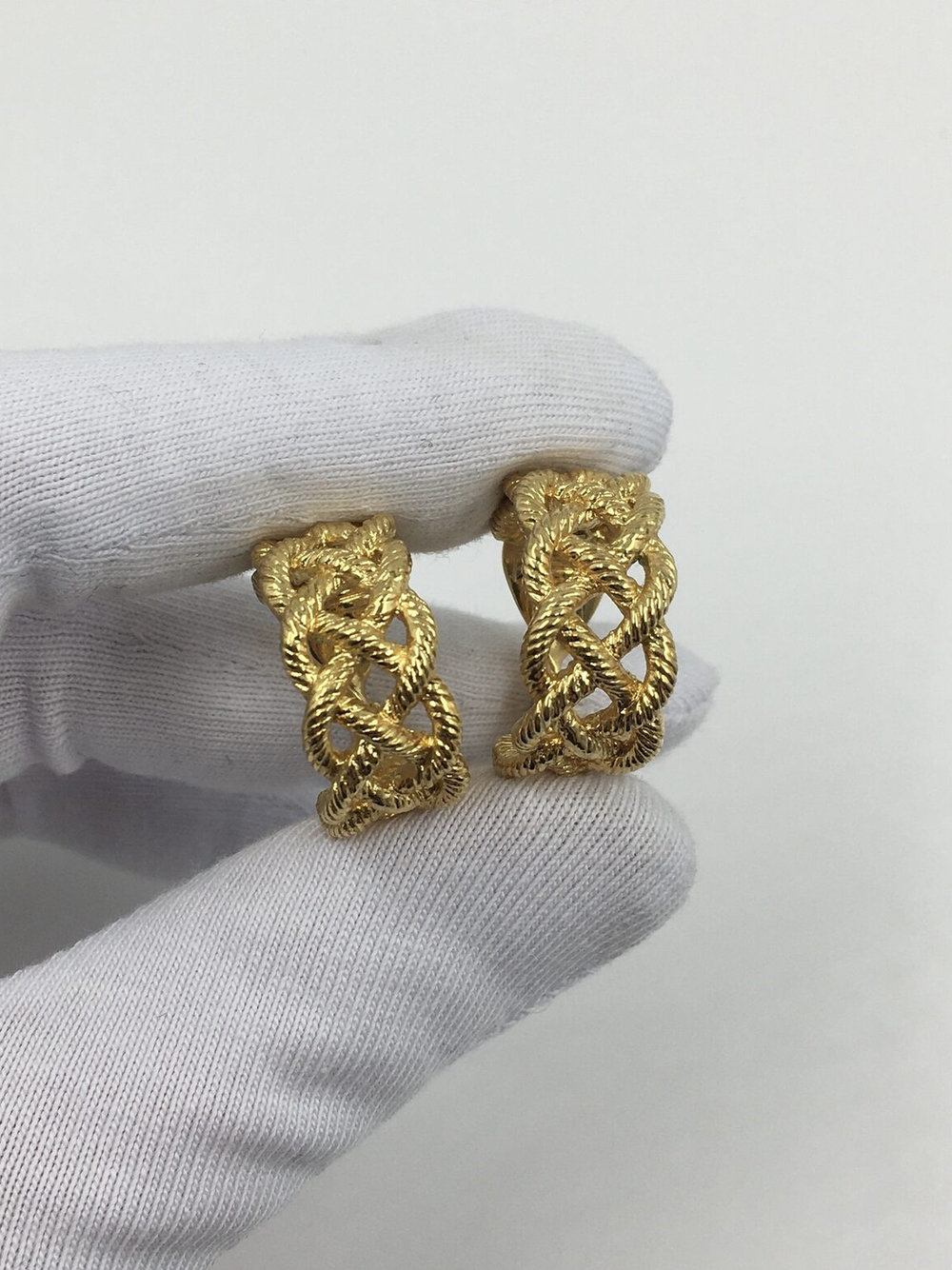 Клипсы полукольца плетёные Sonia Rykiel