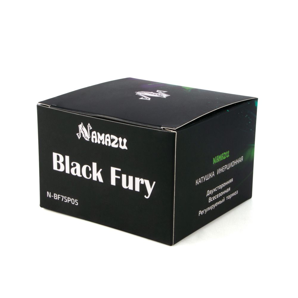 Катушка инерционная Namazu Black Fury, пластиковая, 2 подшипника, р. 7,5 см/100/