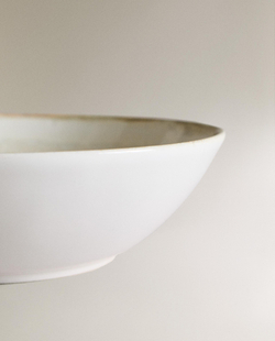 Zara Home миска из каменной керамики, цвет бежевый, 14 см