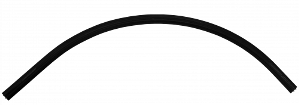 Круглый угол-соединитель для встраиваемого шинопровода Slim Line Mini,  R900*L550*H15,  черный