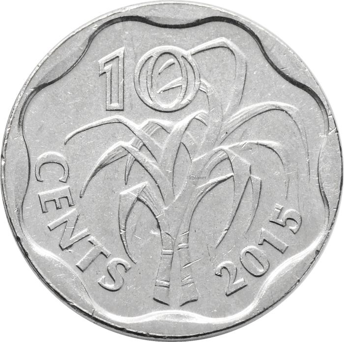 10 центов 2015 Свазиленд