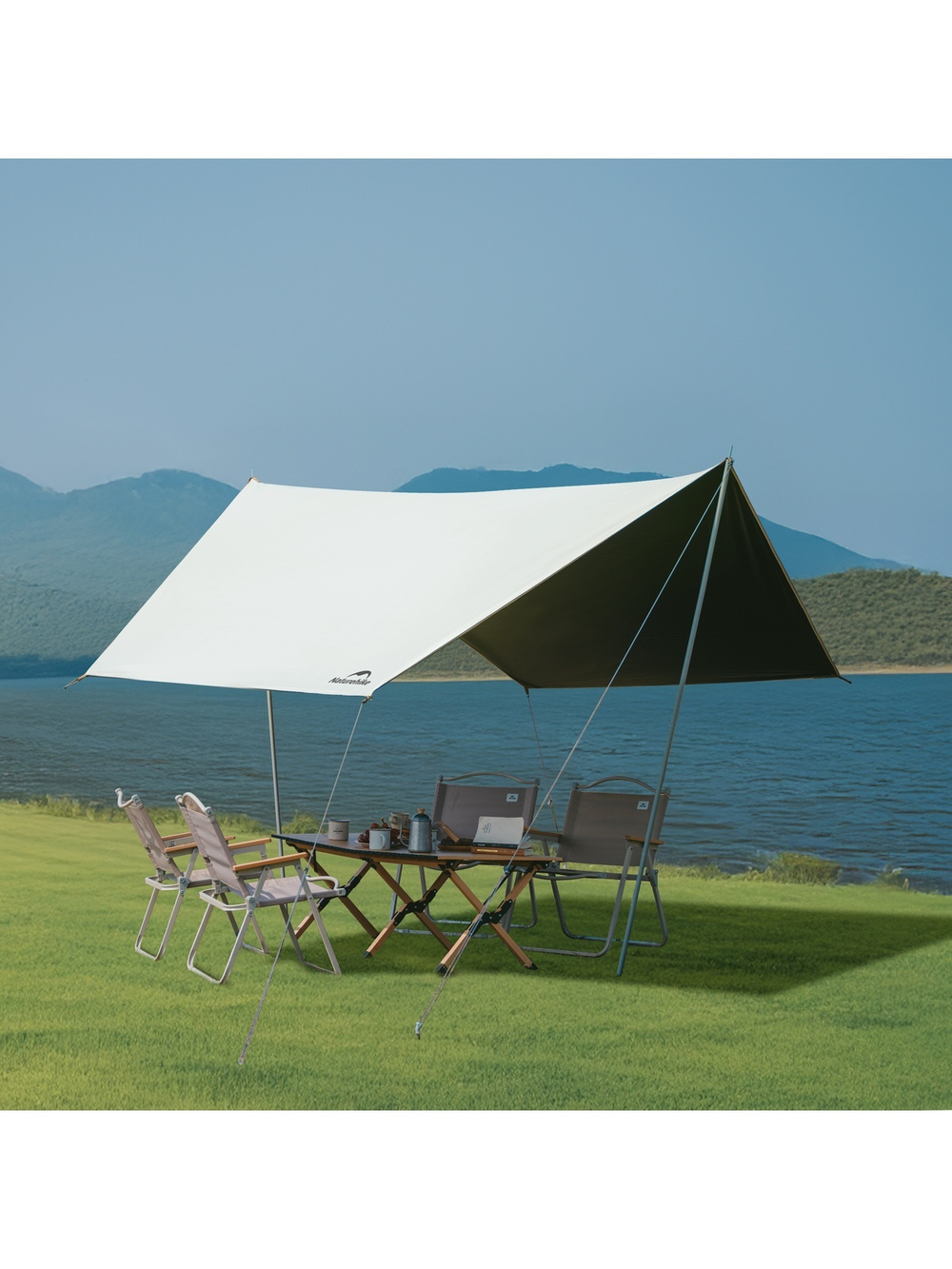 Палатка Naturehike Ango Air Pro, 3-местная, быстросборная, надувной каркас, коричневая