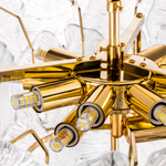 799122 Люстра RETRO 12х8W (led) E14 ЗОЛОТО/ПРОЗРАЧНЫЙ