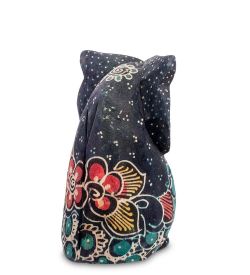 Decor and Gift 10-021 Фигурка «Сова» (батик, о.Ява) зел. 10 см