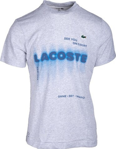 Мужская теннисная футболка Lacoste x Daniil Medvedev T-Shirt - серый