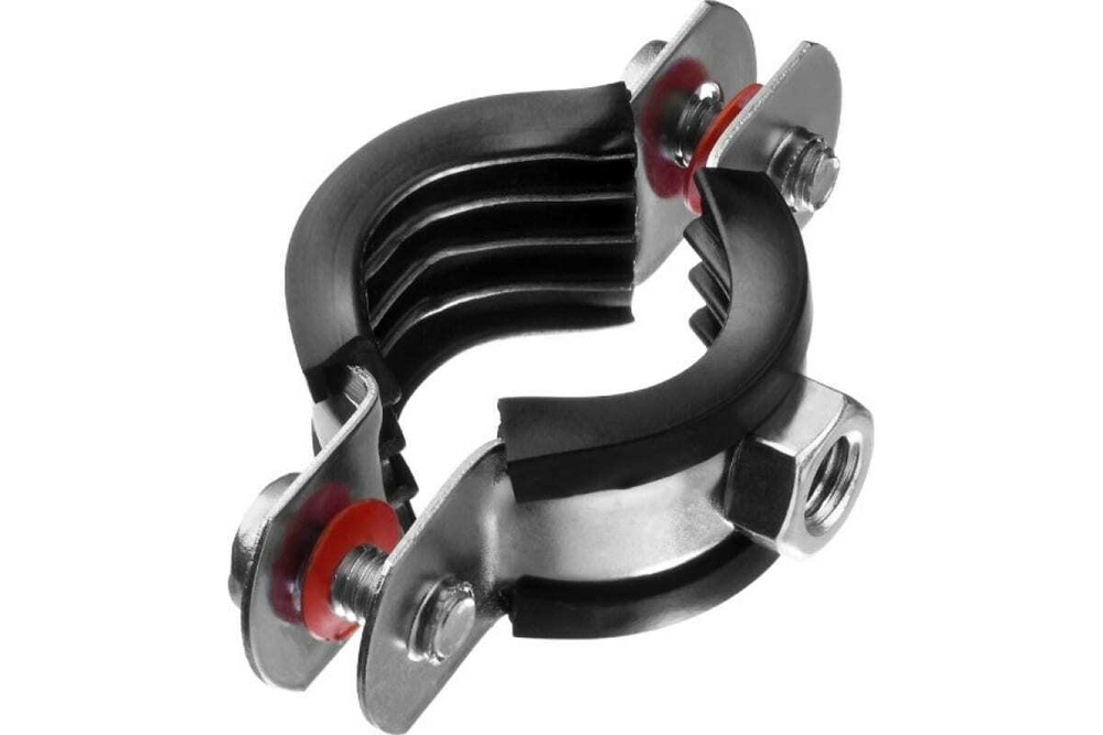 Трубный хомут с гайкой ЗУБР 1/2", 10 штук, оцинкованный 37850-20-24