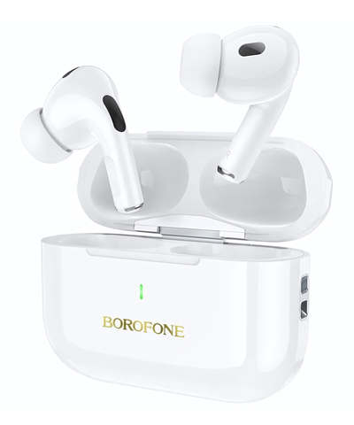 Bluetooth - гарнитура Borofone BW59 Plus ANC, TWS вакуумные, BT5.3, 30/300mAh White