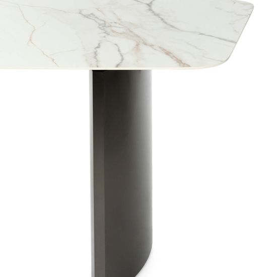 Обеденный стол Geometry 160х80 ножки стальные, керамическая столешница