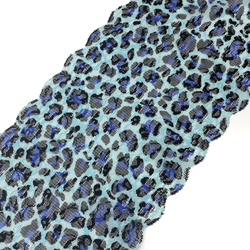 Кружево эластичное леопардово-голубое 16,5 см