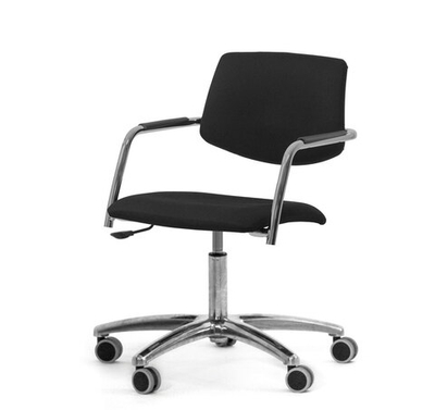 URBAN Кресло крестовина, ткань ЧЕРНЫЙ/ХРОМ