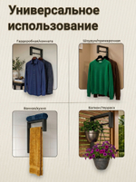 Вешалка настенная для прихожей для плечиков металлическая