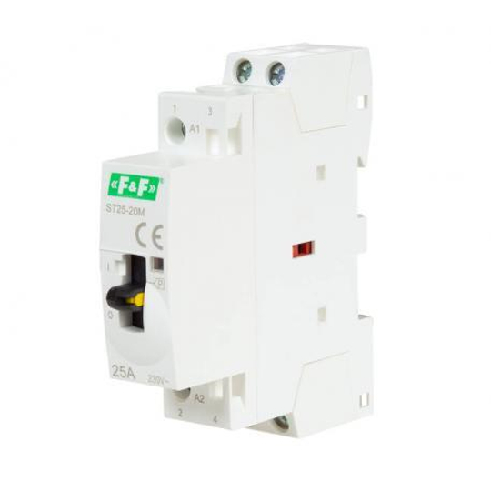 Контактор модульный ST25-20-M 25А 2NO F&F