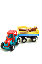 Трактор с прицепом 42см. + дрова BTG-063 (42х13х13см)