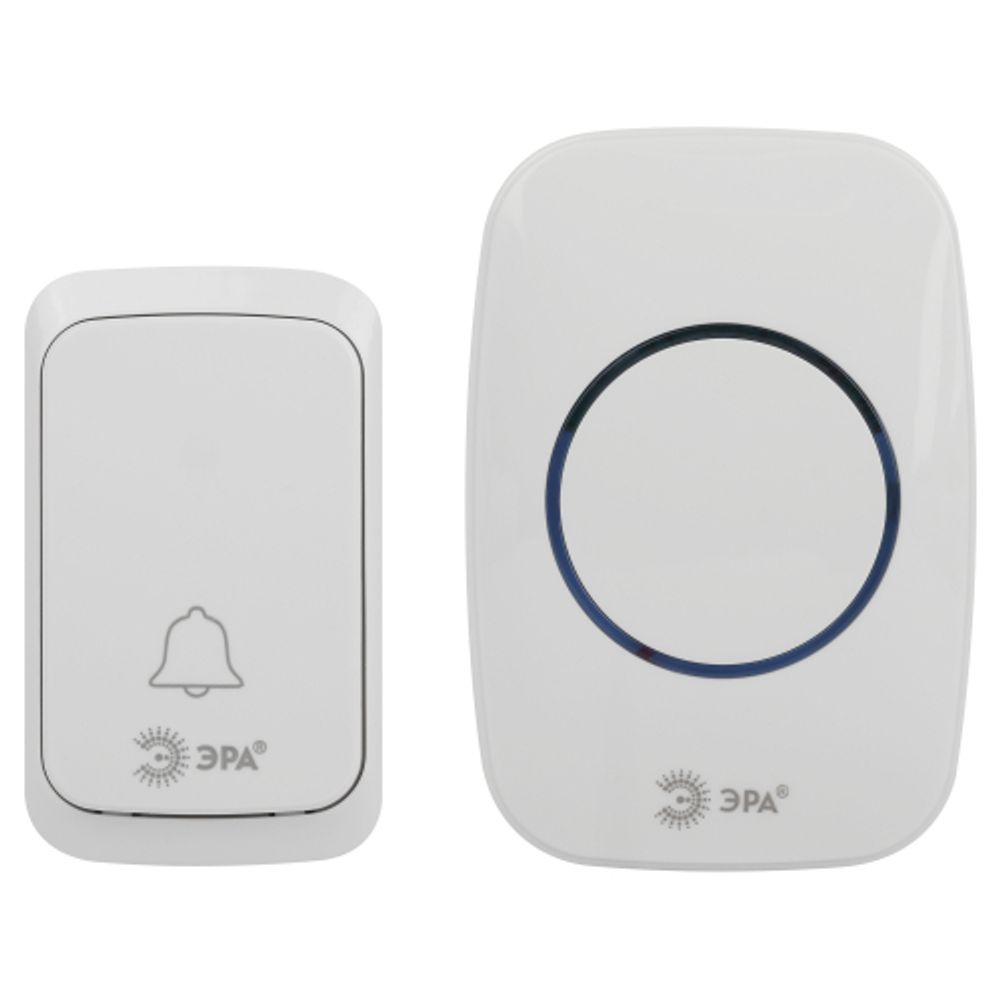 Звонок дверной ЭРА C89 беспроводной белый 38 мелодий