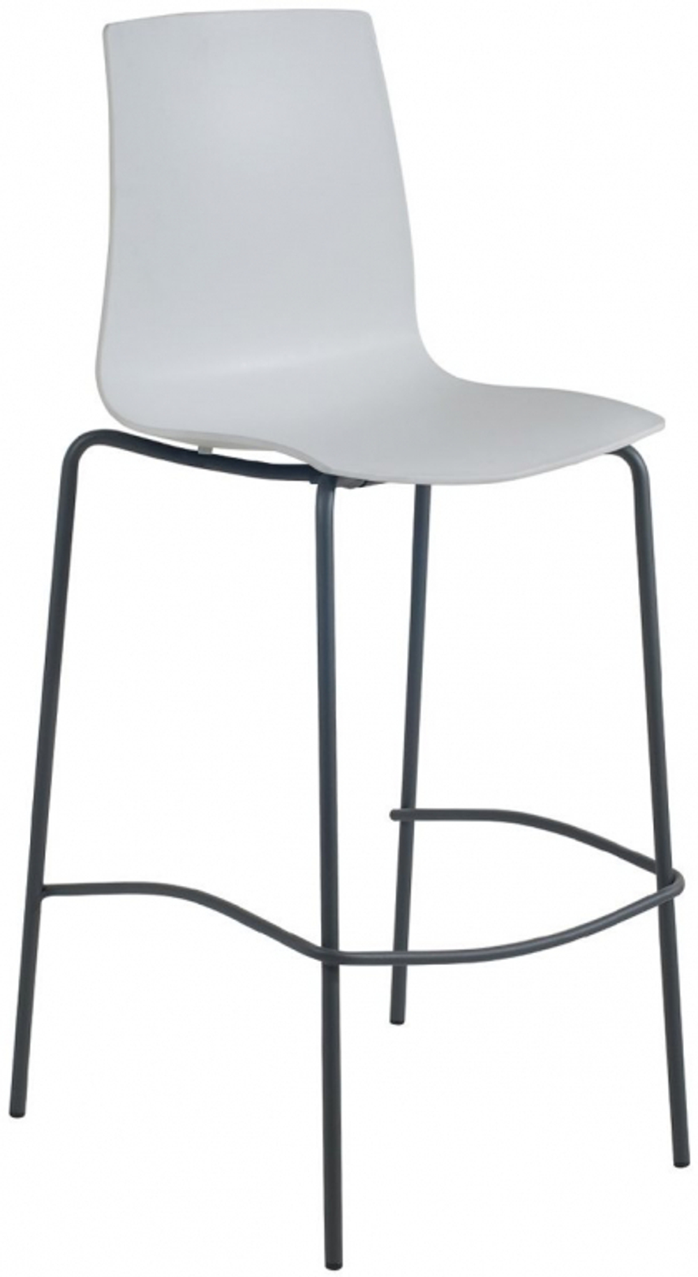 Стул пластиковый барный Papatya X-Treme BSL Pro, антрацит, белый