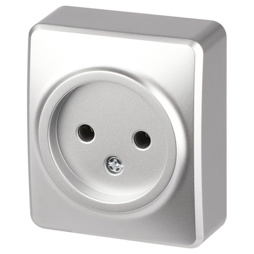 Розетка ЭРА Эксперт 11-2201-03 2P IP20 16A-250В ОУ алюминий | Эра Эксперт