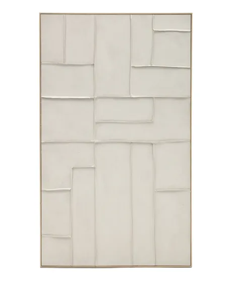 Большая картина Klis, 200х120 см, белый лен