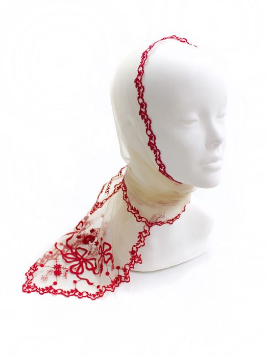 Fleur фатиновая косынка с вышивкой
