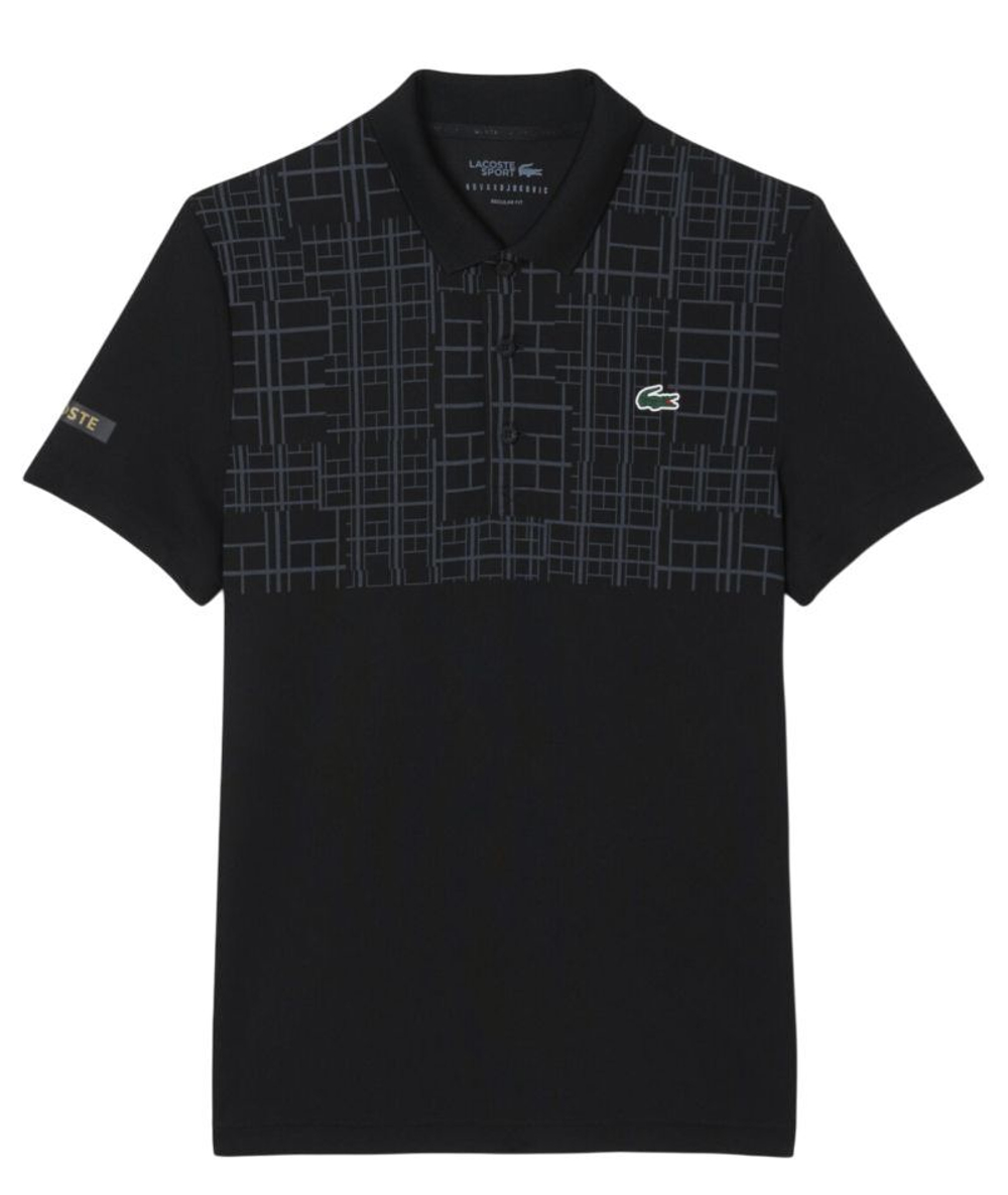 Мужское теннисное поло Lacoste Tennis x Novak Djokovic - black