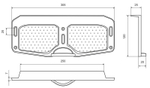 Алюминиевая транцевая пластина регулируемая (серая) DJ1202_New