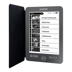 Электронная книга Digma M2G 6" E-ink HD 758x1024 600MHz 128Mb/4Gb/SD/microSDHC/frontlight темно-серый (1564398)