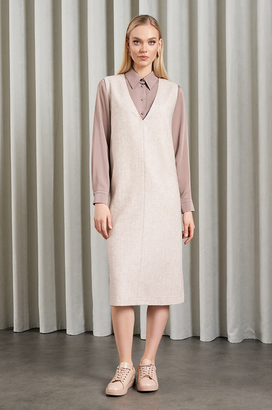 51515 Платье женское (бежевый меланж)